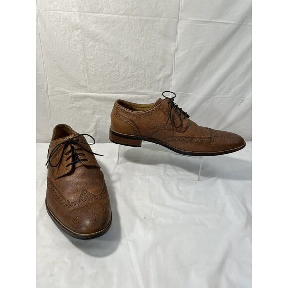 Cole Haan Shoes Benton Leather Wingtip Derby C12362 BrownSize 11M - Picture 6 of 15